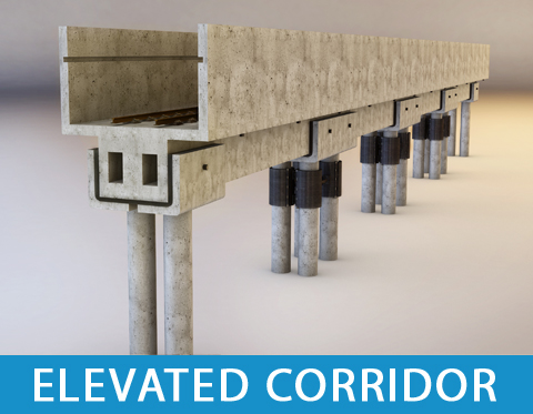 Mercury Rail LCSTS elevated corridor